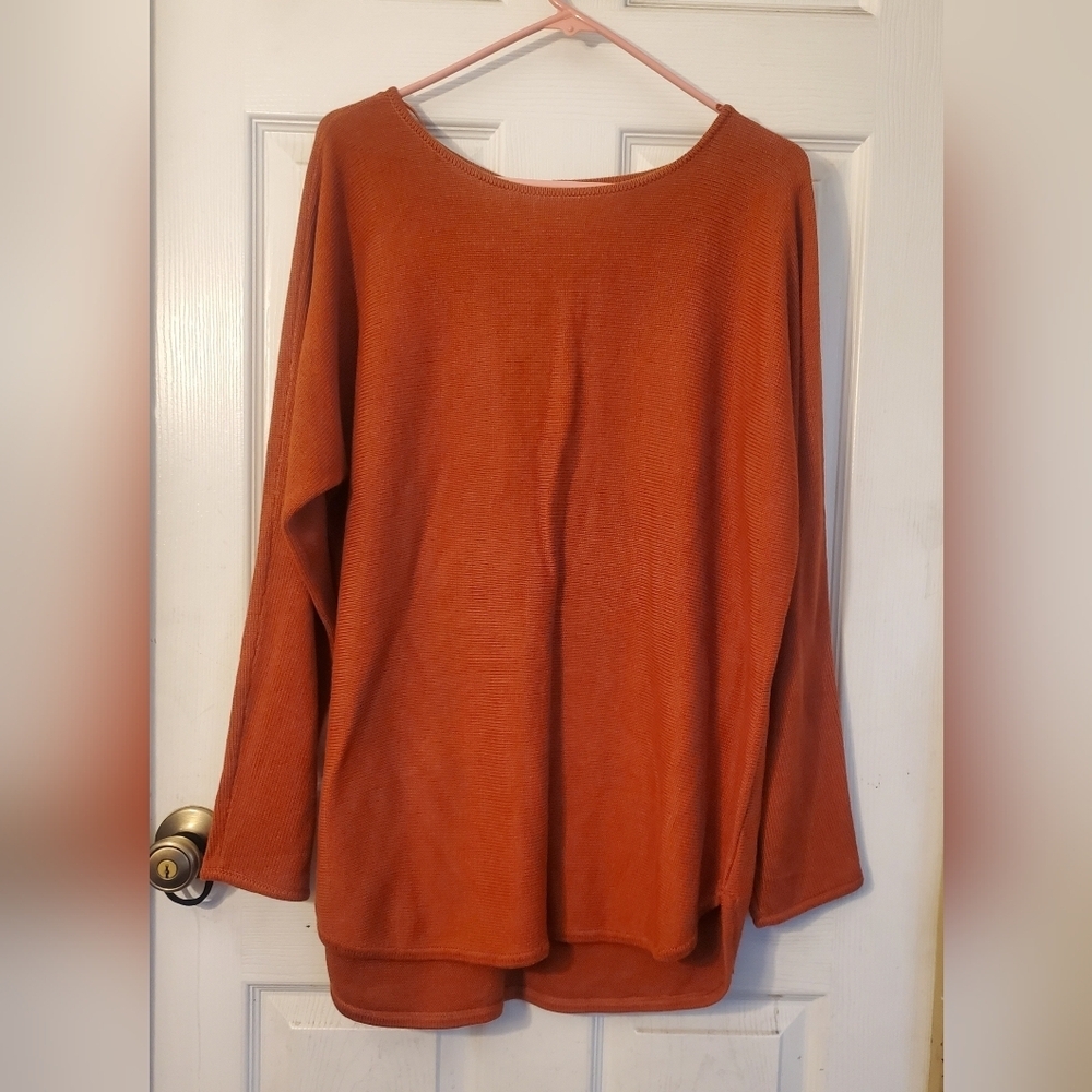Michael Kors Cozy Burnt Orange Long Sleeve Sweater, Size Large NWT